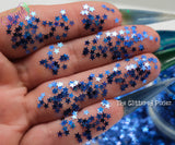 BLUE HOLO fx STAR shape Glitter- Pixie Shapes-