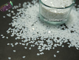 WHITE FLUFFY CLOUD 3mm shape glitter- Pixie Shapes