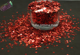 RED HOLO fx STAR shape Glitter- Pixie Shapes-