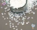 WHITE BOW 6mm shape glitter