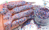 AMERICA THE BEAUTIFUL Patriotic glitter mix Loose Glitter for Nail art Hair Face Fun Body Tumblers Craft supply Resin supply Freshie Glitter