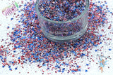 AMERICA THE BEAUTIFUL Patriotic glitter mix Loose Glitter for Nail art Hair Face Fun Body Tumblers Craft supply Resin supply Freshie Glitter