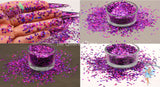 PURPLE RAIN DROP shape Glitter 3mm holographic Loose Glitter for Nail art Hair Face Fun Body Craft supply Resin supply Freshie Glitter