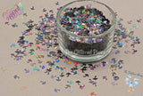 BLACK HOLO UMBRELLA Shape glitter Super cute Loose Glitter for Nail art Hair Face Fun Body Tumbler Craft supply Resin supply Freshie Glitter