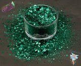 FOREST GREEN drk green Metallic Glitter Mix Fun Loose Glitter for Nail art Hair Face Body Tumblers Craft supply Resin supply Freshie Glitter