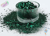 FOREST GREEN drk green Metallic Glitter Mix Fun Loose Glitter for Nail art Hair Face Body Tumblers Craft supply Resin supply Freshie Glitter