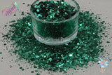 FOREST GREEN drk green Metallic Glitter Mix Fun Loose Glitter for Nail art Hair Face Body Tumblers Craft supply Resin supply Freshie Glitter