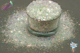 MYSTIC TOPAZ iridescent Glitter Mix Super Cute - Fun Loose Glitter for Nail art Hair Face Body Tumbler Craft & Resin supply Freshie Glitter
