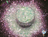 MYSTIC TOPAZ iridescent Glitter Mix Super Cute - Fun Loose Glitter for Nail art Hair Face Body Tumbler Craft & Resin supply Freshie Glitter