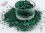 FOREST GREEN drk green Metallic Glitter Mix Fun Loose Glitter for Nail art Hair Face Body Tumblers Craft supply Resin supply Freshie Glitter