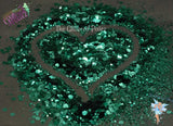 FOREST GREEN drk green Metallic Glitter Mix Fun Loose Glitter for Nail art Hair Face Body Tumblers Craft supply Resin supply Freshie Glitter
