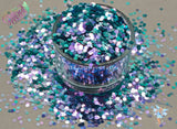 FIAMETTA - 2mm Blue to Purple (Shifting) Glitter Cute Fun Loose Glitter for Nail art Hair Face Body Tumbler Craft, Resin, Freshie supplies