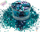 FIAMETTA - 2mm Blue to Purple (Shifting) Glitter Cute Fun Loose Glitter for Nail art Hair Face Body Tumbler Craft, Resin, Freshie supplies