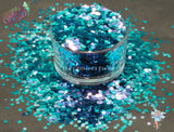 FIAMETTA - 2mm Blue to Purple (Shifting) Glitter Cute Fun Loose Glitter for Nail art Hair Face Body Tumbler Craft, Resin, Freshie supplies