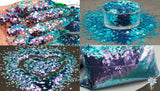 FIAMETTA - 2mm Blue to Purple (Shifting) Glitter Cute Fun Loose Glitter for Nail art Hair Face Body Tumbler Craft, Resin, Freshie supplies