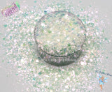 MYSTIC TOPAZ iridescent Glitter Mix Super Cute - Fun Loose Glitter for Nail art Hair Face Body Tumbler Craft & Resin supply Freshie Glitter