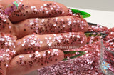 Light PINK Metallic STARFISH shape 3mm glitter Cute Fun Loose Glitter for Nail art Hair Face Body Craft & Resin supply Freshie Glitter