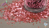 Light PINK Metallic STARFISH shape 3mm glitter Cute Fun Loose Glitter for Nail art Hair Face Body Craft & Resin supply Freshie Glitter