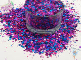 COSMIC BERRY Dottie holographic glitter mix Loose Glitter for Nail art Hair Face Fun Body Tumblers Craft supply Resin supply Freshie Glitter