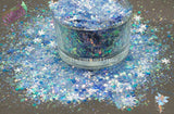 BLUE CHRISTMAS- Winter Christmas glitter mix Loose Glitter for Nail art, Face, Fun, Tumblers, Craft supply, Resin supply, Freshie Glitter