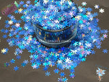 BILLIE JEAN BLU Snowflake 6mm glitter Loose Glitter for Nail art, Hair, Face, Fun, Body, Tumblers, Crafts & Resin supply, Freshie Glitter