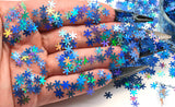 BILLIE JEAN BLU Snowflake 6mm glitter Loose Glitter for Nail art, Hair, Face, Fun, Body, Tumblers, Crafts & Resin supply, Freshie Glitter
