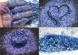 GRIM Mermaid / Dragon scale glitter mix - Fun Loose Glitter for Nail art Hair Face Craft supply Resin supply Freshie Glitter