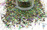 MARDI GRAS MASQUERADE glitter mix Super Fun party Loose Glitter for Nail art Hair Face Tumblers Craft supply Resin supply Freshie Glitter