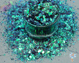 POW POW PAOLA holo Fx chunky glitter mix Fun Loose for Nail art Hair Face Body Tumblers Craft supply Resin supply Freshie Glitter