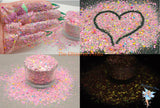 BIRTHDAY CAKE Glow in the dark glitter mix Fun Loose Glitter for Nail art Hair Face Body Tumblers Craft supply Resin supply Freshie Glitter