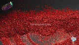 INFERNO .4MM Red Holographic super sparkly glitter Fun Loose Glitter for Nail art Hair Face Tumblers Craft & Resin supply Freshie Glitter