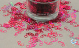 PINK HOLOGRAPHIC HANDCUFF shaped Glitter Super Fun Loose Glitter for Nail art Hair Face Body Tumblers Craft & Resin supply Freshie Glitter