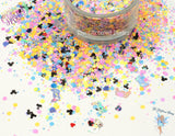 IT’S SO RETRO - glow in the dark glitter mix Fun 80's Inspired cute Glitter for Nail art Hair Face Tumblers Craft, Resin & freshie supply