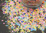 IT’S SO RETRO - glow in the dark glitter mix Fun 80's Inspired cute Glitter for Nail art Hair Face Tumblers Craft, Resin & freshie supply