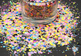 IT’S SO RETRO - glow in the dark glitter mix Fun 80's Inspired cute Glitter for Nail art Hair Face Tumblers Craft, Resin & freshie supply