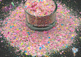 BIRTHDAY CAKE Glow in the dark glitter mix Fun Loose Glitter for Nail art Hair Face Body Tumblers Craft supply Resin supply Freshie Glitter