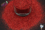 INFERNO .4MM Red Holographic super sparkly glitter Fun Loose Glitter for Nail art Hair Face Tumblers Craft & Resin supply Freshie Glitter