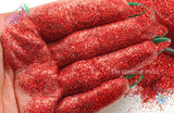 INFERNO .4MM Red Holographic super sparkly glitter Fun Loose Glitter for Nail art Hair Face Tumblers Craft & Resin supply Freshie Glitter