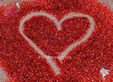 INFERNO .4MM Red Holographic super sparkly glitter Fun Loose Glitter for Nail art Hair Face Tumblers Craft & Resin supply Freshie Glitter