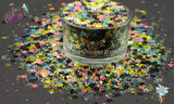 TIPTOE THRu the TULIPS 4mm hollow flower glitter mix Fun Loose Glitter for Nail Hair Face Body Tumbler Craft & Resin supply Freshie Glitter