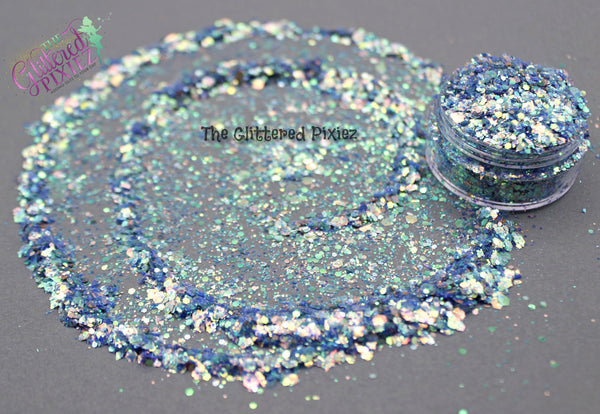 BEACH TIME- Blue Glitter mix Loose glitter for nail art, face, body, hair, tumblers, craft supply, resin supply, freshie glitter