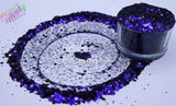 NEBULA - Blue - Black color shift CHUNKY glitter MIX Loose glitter for nail art, hair, tumblers, craft supply, resin supply, freshie glitter