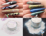 ICY RIVER .4mm Iridescent glitter Sparkly Fun Loose Glitter for Nail art Hair Face Body Tumbler Craft supply Resin supply Freshie Glitter