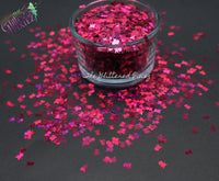 SKULL & CROSS BONEs IT’s Pink holo 3mm shape Glitter- Pixie Shapes