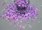 SKULL & CROSS BONEs Lilac holo 3mm shape Glitter -