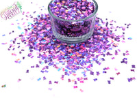 SKULL & CROSS BONEs Lilac holo 3mm shape Glitter -