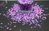 SKULL & CROSS BONEs Lilac holo 3mm shape Glitter -