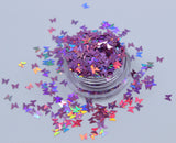 Butterfly Utopia Collection: Punkie Holographic 3mm butterfly glitter.