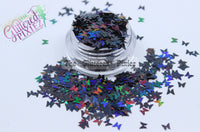 Midnight Holographic 3mm Butterfly Glitter -Back to Nature