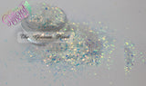 Opal Flakes (iridescent color shift) shard Glitter - Crushed Gems Collection